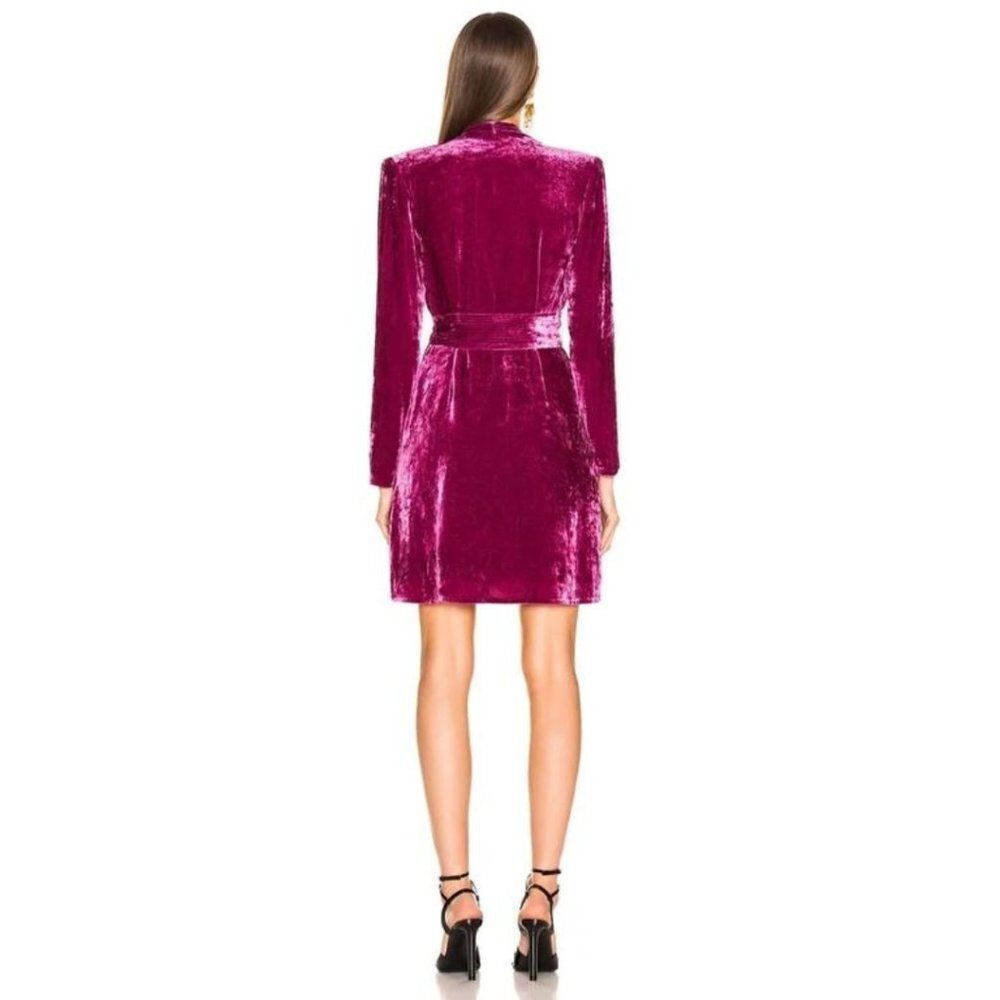 A.L.C. Magenta Velvet Mini Dress - Picture 3 of 10
